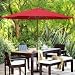 13 ft Wood Patio Outdoor Furniture Umbrella Red