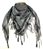 Premium Shemagh Head Neck Scarf - Grey/Charcoal