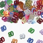 Bunt glitzerndes Konfetti mit Geburts...