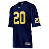 Nike Michigan Wolverines #20 Navy Blue Tackle Twill Football Jersey
