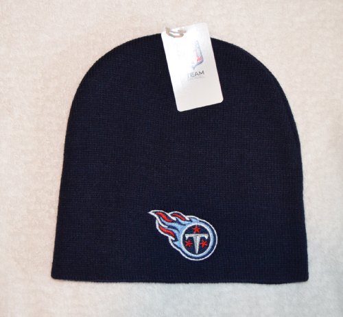 Tennessee Titans NFL Blue Skull Cap - Cuffless Beanie Winter Knit Hat