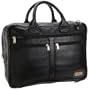 Leatherbay Princeton Leather Briefcase Laptop Bag,Black,one size
