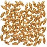 Real Gold Plated Long Tapered Oval Beads 7X3mm (100)
