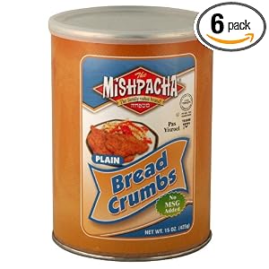 MISHPACHA Bread Crumbs - Flavored, 15-Ounce Tubes (Pack of 6) by MISHPACHA