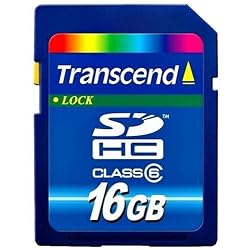 Transcend 16 GB Class 6 SDHC Flash Memory Card TS16GSDHC6E [Amazon Frustration-Free Packaging]