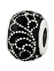 Sterling Silver Reflections Enameled Bali Bead