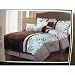Adrian Beige King Size Microsuede 7 Piece Bedding Set