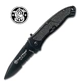 Smith & Wesson SWATBS S.W.A.T Small Serrated Assisted Opening Knife, Black