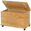 Zeller 13182 Spielzeugkiste mit Rollen, Kiefer / 73 x 39.5 x 45