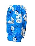 Boys Swim Trunks with pockets. BX-Cobalt/White Floral Sizes M-SM