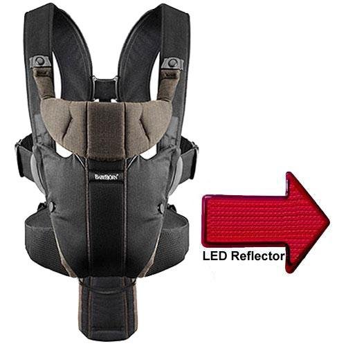 Buy Low Price Cozy Baby Bjorn 096047US Miracle Organic Baby Carrier with LED Safety Reflector Light – Black Brown 096047USKT1