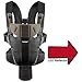 Baby Bjorn 096047US Miracle Organic Baby Carrier with LED Safety Reflector Light - Black Brown