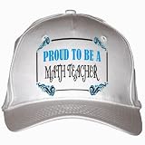 Proud To Be a Math Teacher White Hat / Baseball Cap