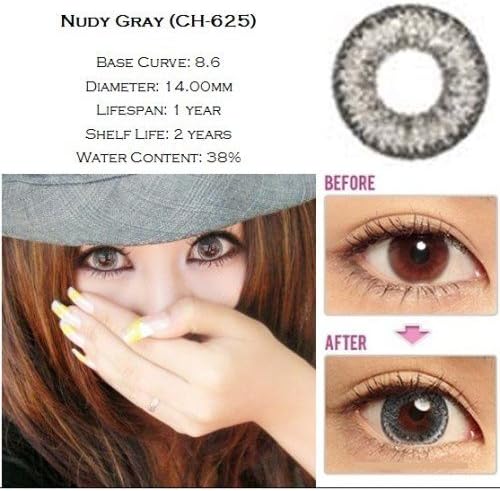Grey Geo Magic 14.0mm Nudy Colored Circle Contact Lenses sold by PRETTYnCUTE