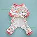 Fitwarm® Pink Floral Dog Pajamas Dog Shirt Cozy Dog Clothes Pet Shirt, X-Small