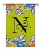 Gablecrest Monogram Silk Reflections Regular Size Flag - N