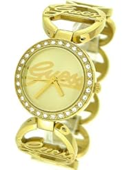 Guess Crystal Gold Tone Bracelet Ladies Watch - W11122L1