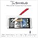 HTC One M7 Screen Protector - Tempered Glass - Package Includes Microfiber Cleaning Wipe, Installation Tips with Video - Retail Packaging - by TruShield