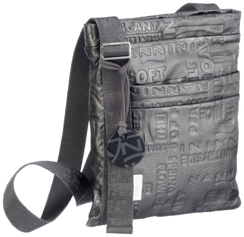 Nannini Embossing Soft 94826, Damen Umh&auml;ngetasche, grau, (piombo), 22x25x4