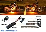 6pc Orange LED Flexible Motorcycle Lights