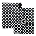 Ctech Black and White Polka Dot Pattern PU Leather Case For iPad 2 With 360 Degrees Rotating Stand (Designed For iPad 2 ONLY)