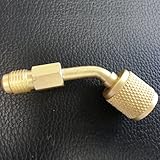 Ductless Mini Split System charging vacuum port adapter, Converts new R410a style 5/16 SAE service ports to accept older 1/4 SAE gauge hoses.