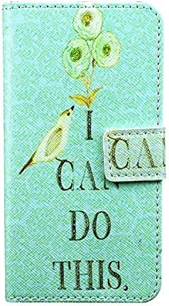 Bayke Brand / New Samsung Galaxy Grand Prime Case - I Can Do This Pattern , Fashion Print Style PU Leather Wallet with Strap Built-in Media Bracket / ID Credit Card and Cash Slots , Folio Closure Cover for Samsung Galaxy Grand Prime G530H