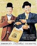 Laurel & Hardy Old Gold Cigarettes Steel Sign