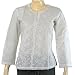 Cotton Womens Top Kurti Traditional Clothing of India Chikan Embroidery Size XS (ctop400)