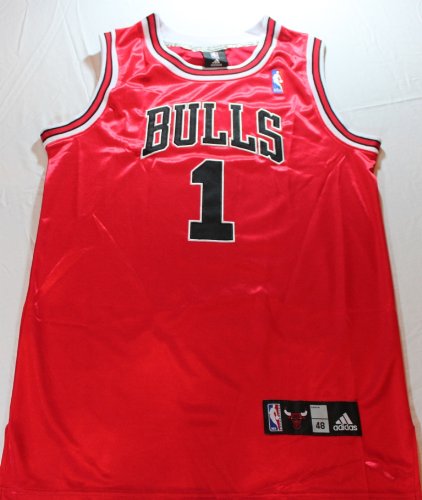Derrick Rose Chicago Bulls Red Sewn Jersey - Size 48 (Medium)