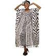 Polka Dot Dotted Caftan Kaftan with Matching Headwrap - Available in Black or Red
