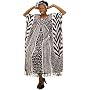 Polka Dot Dotted Caftan Kaftan with Matching Headwrap - Available in Black or Red