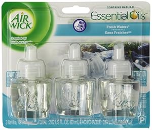 Air Wick Scented Oil Air Freshener, Fresh Waters, 3 Refills, 0.67 Ounce