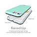 iPhone 7 Case Cover - Noot Products Dual Layer Protective Case with Credit Card and ID Compartment and Kickstand - Turquoise