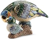 Rinconada Parrot W/ Baby, Silver Anniversary Figurine