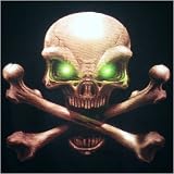 Women's Tank Top : Skull and Crossbones with Green Eyes