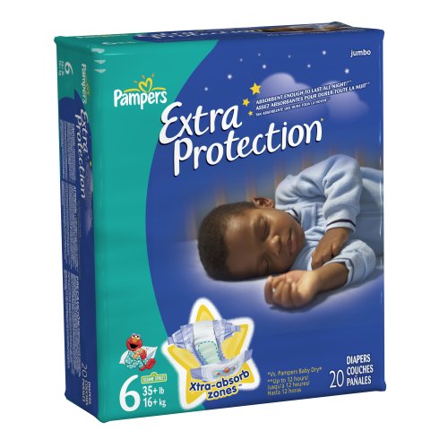 Pampers Extra Protection Size 6 Diapers Jumbo Pack 20 Count (Pack of 4)