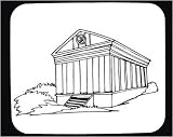Decorated Mouse Pad with "black and white", Caribbean, classical, columns, structure, Cuba, building