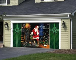 Christmas door decorations, christmas door cover, door cover decoration Amazon.com : Santa's Secret - Outdoor Christmas Holiday Garage Door