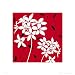 Posters: Kate Knight Poster Art Print - Flowers, White, Black, Red (16 x 16 inches)