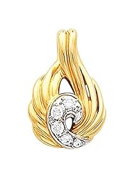 14K Two-Tone Gold Diamond Pendant - 0.30 Ct. -- LIFETIME WARRANTY