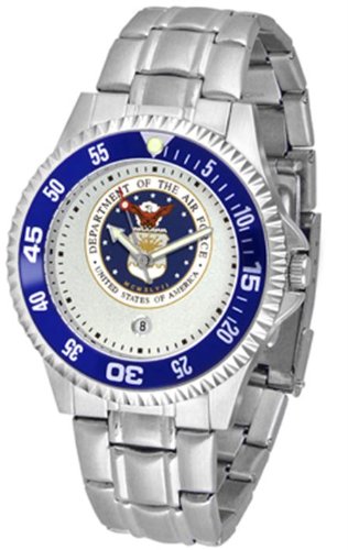 U.S. Air Force MILITARY Mens Steel BandWrist Watch