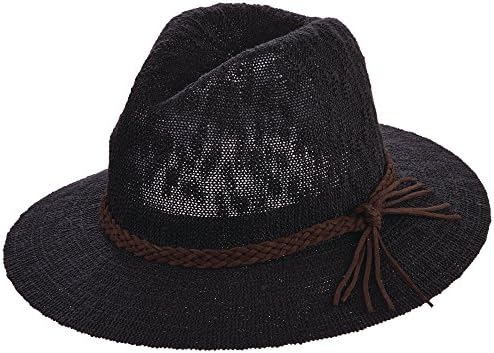 SCALA PRONTO KNIT POLYESTER FAUX SUEDE BRAID BAND BREEZER SAFARI (LC767) (BLACK)