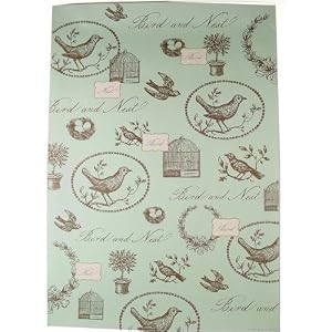 Blue Bird Cavallini Papers Gift Wrap Decorative Decoupage Paper 20 by 28 inches