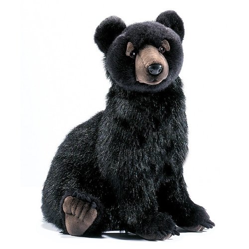 Sitting Black Bear Toy Reproduction By Hansa, 16'' Tall -Affordable Gift for your Little One! Item #DHAN-5056-image