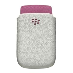 BlackBerry Leder Handytasche f�r Torch 9800 wei�/rosa