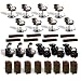 Cambridge Collection featuring Eight (8) Styling Chairs, Eight (8) Brown 2-Drawer Styling Stations, 