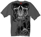 Hot Leathers Charcoal Medium Hardcore Teeth Short Sleeve Tee
