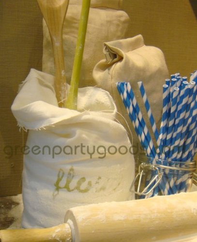 Biodegradable Stripe Straws-Blue-pkg 144