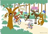 The Big Bike Race Paint by Number Wall Mural